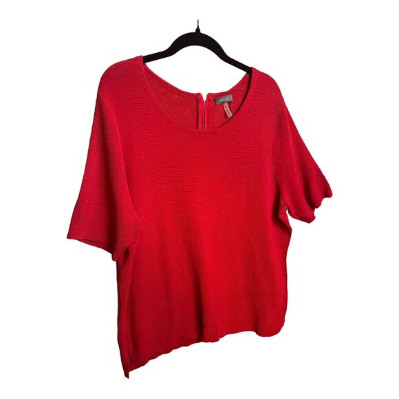 Basler Short Sleeve Dress Top Style Seabreeze in‎ Red Size 20 NWT - Picture 3 of 12